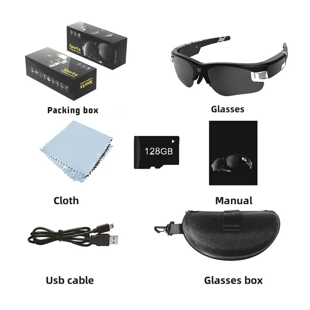 Aurérie™ Full HD Smart Camera Sunglasses – 90° Wide View