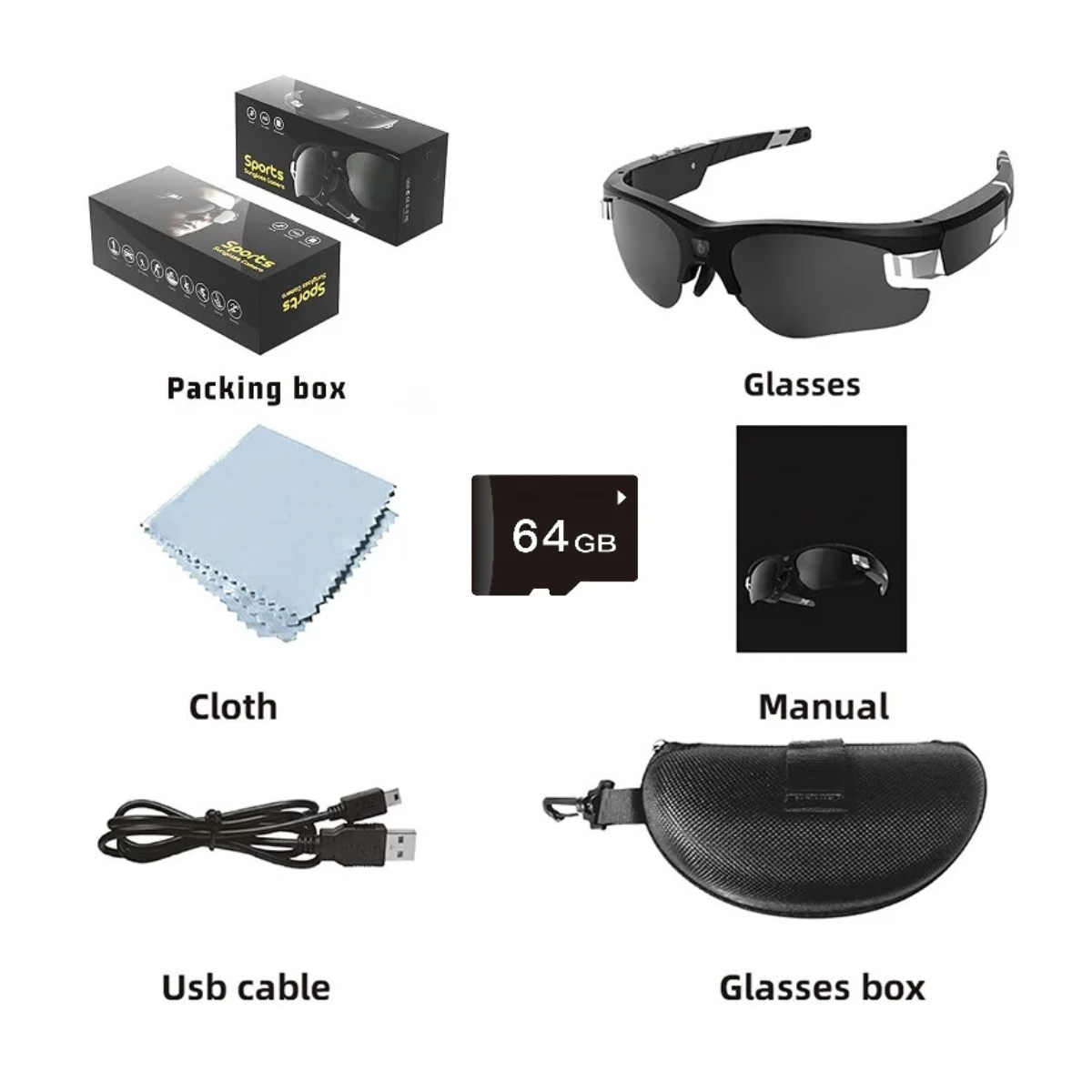 Aurérie™ Full HD Smart Camera Sunglasses – 90° Wide View
