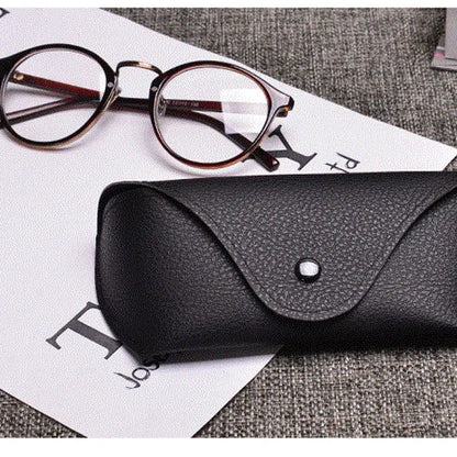 Black PU Leather Protective Glasses Box