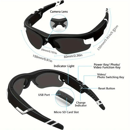 Aurérie™ Full HD Smart Camera Sunglasses – 90° Wide View